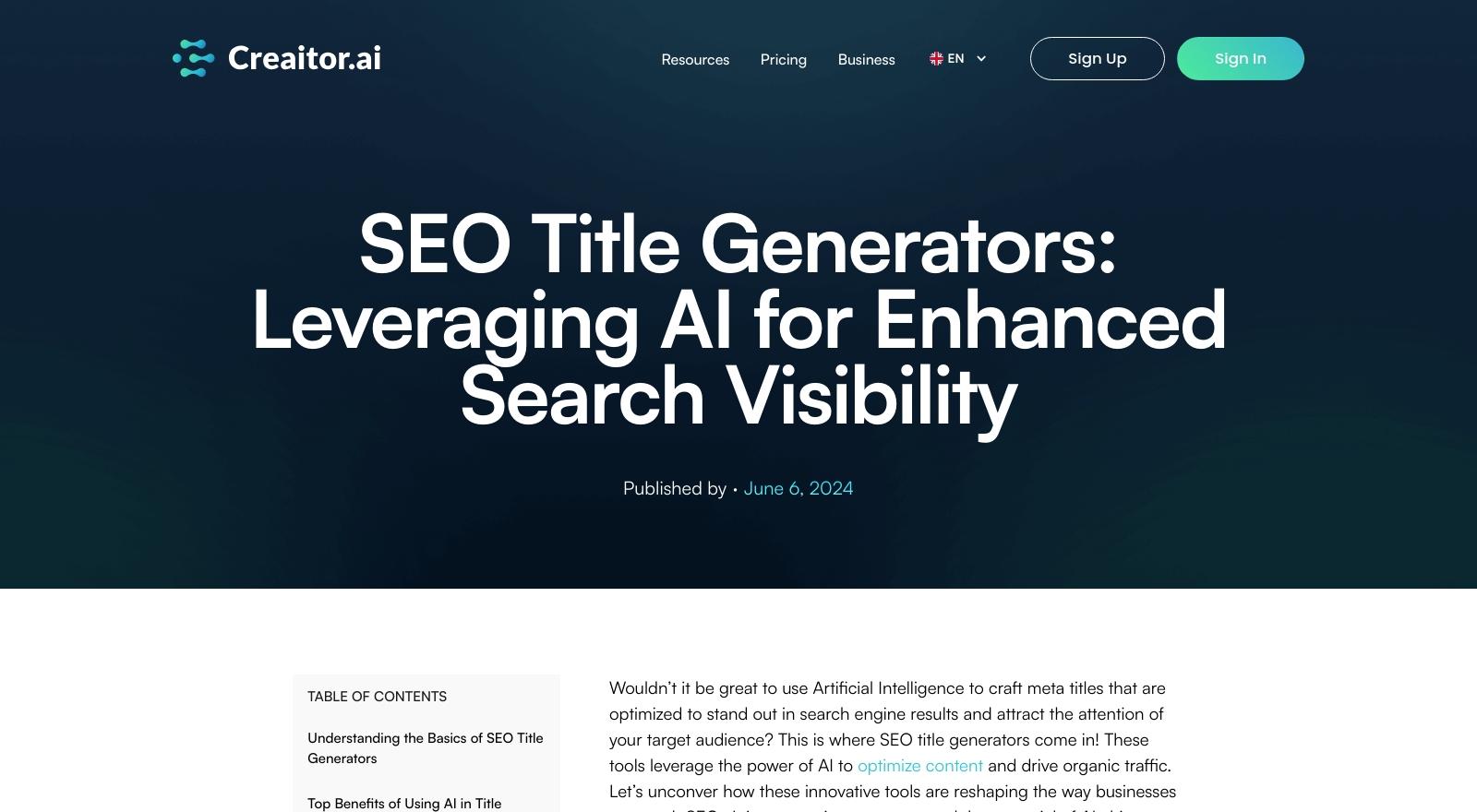 Generate SEO Titles and Meta Descriptions with AI