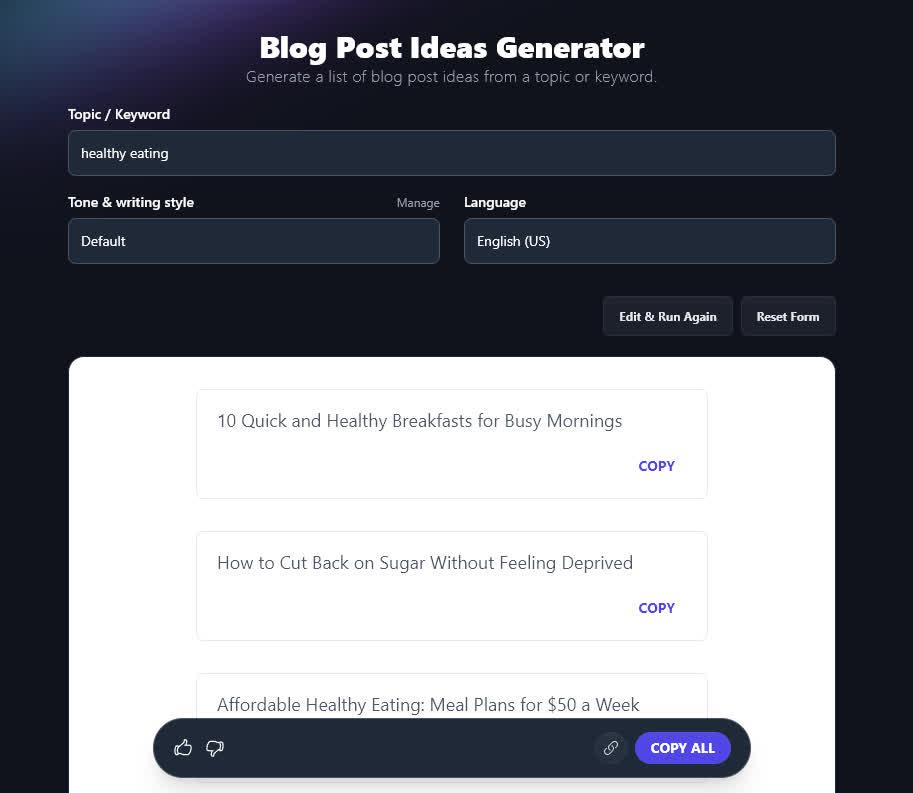 Top AI Recommendations for Effortless and Unique Blog Idea Generation