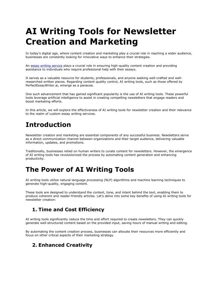 Crafting Engaging Content with AI Tools for Your Newsletter
