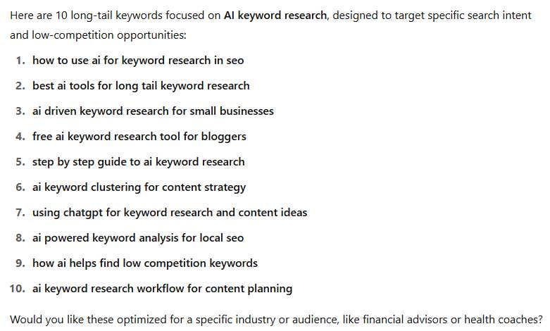 Evaluating AI Tools for Long-Tail Keyword Discovery